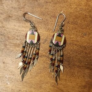 Bohemian Multicolor Beaded Dangle Earrings